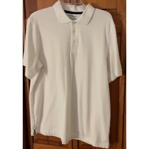Croft & Barrow Easy Care Polo Shirt Classic Fit‎ Short Sleeve White Large EUC